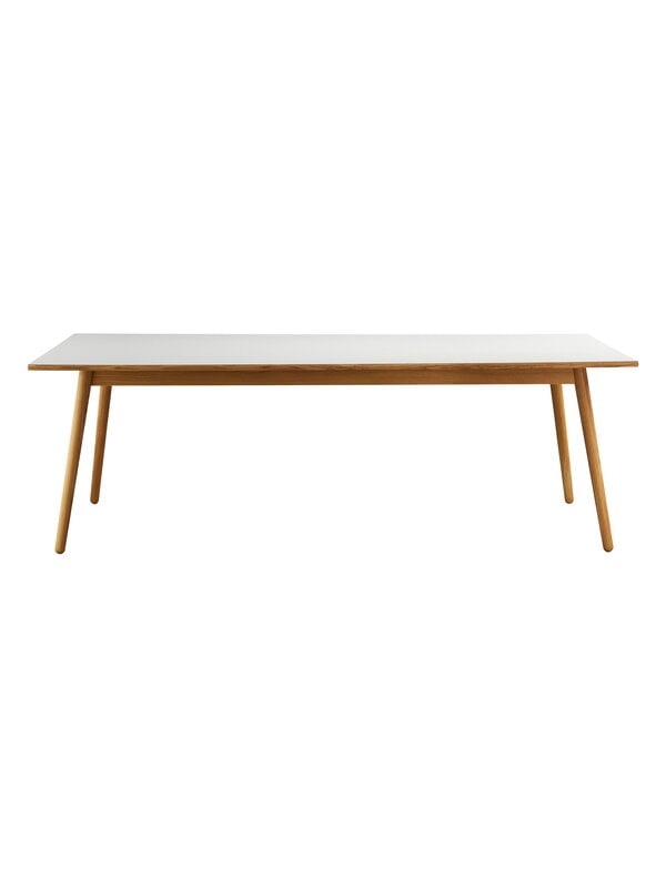 Dining tables, C35C dining table, 220 x 95 cm, oak - light grey linoleum, Gray