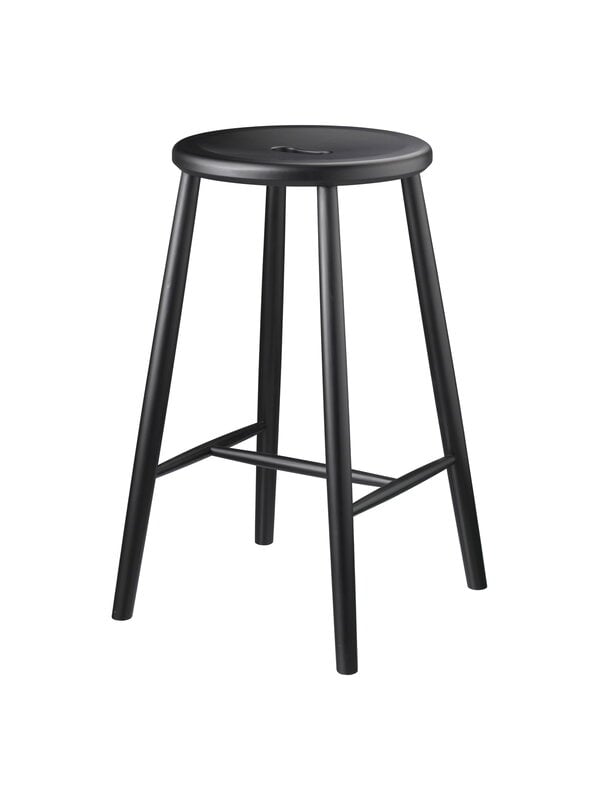 Bar stools & chairs, J27C counter stool, 65 cm, black beech, Black