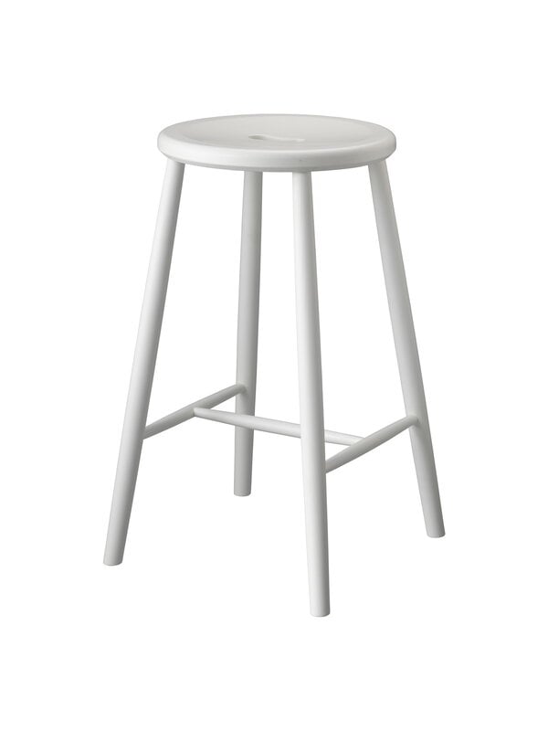 Bar stools & chairs, J27C counter stool, 65 cm, white beech, White