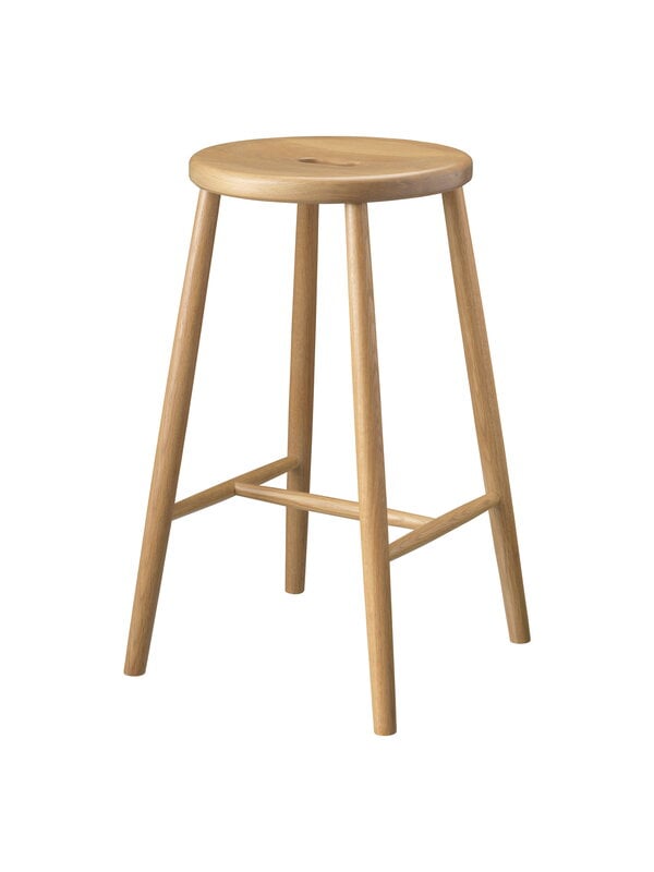 Bar stools & chairs, J27C counter stool, 65 cm, lacquered oak, Natural