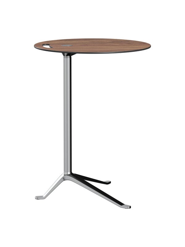 Sivu- ja apupöydät, Little Friend KS12 sivupöytä, kiillotettu alumiini - pähkinä, Ruskea