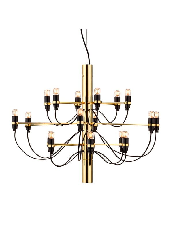 Lampade a sospensione, Lampadario 2097/18, ottone, Oro