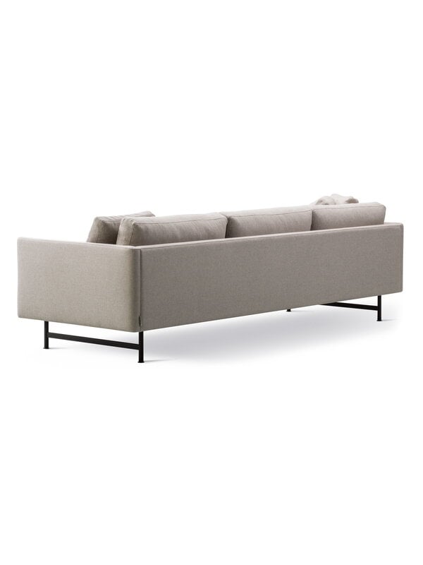 Sofas, Calmo 80 Sofa, 3-Sitzer, Sunniva 242 – schwarzer Stahl, Grau