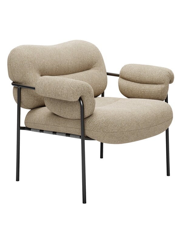 Armchairs & lounge chairs, Bollo lounge chair,  Main Line Flax 20 - black, Beige