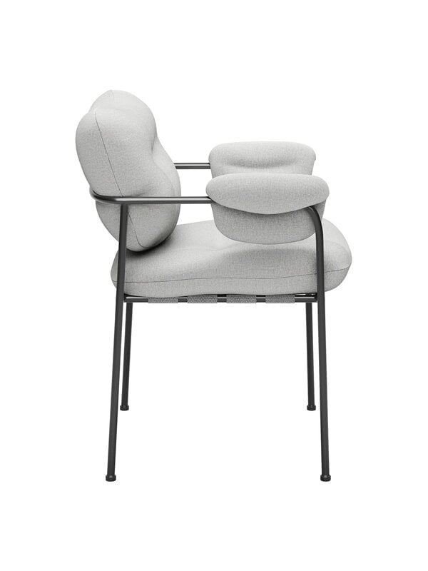 Dining chairs, Bollo chair, Lido 27 silver - black, Gray