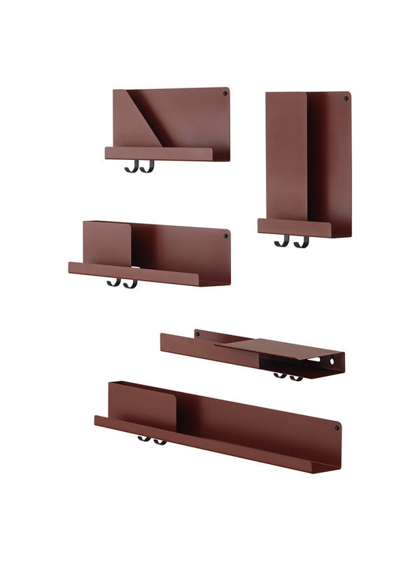 Wall shelves, Folded shelf, deep red, small, Red