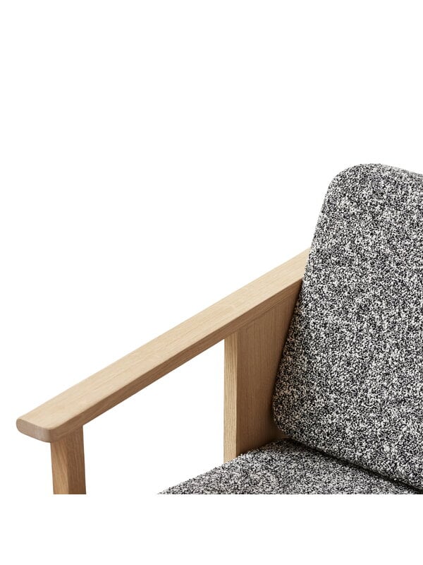 Armchairs & lounge chairs, Block lounge chair, white oiled oak - Kvadrat Zero 0004, Natural