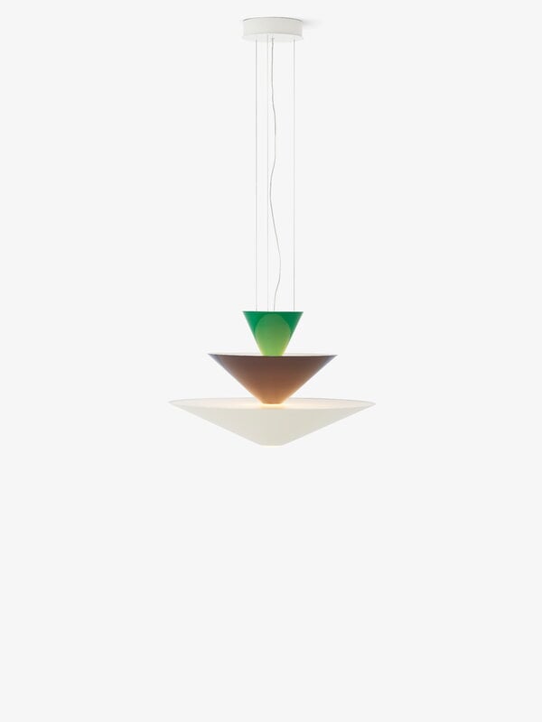 Pendant lamps, Gio LN14 pendant, 60 cm, signal green - deep blue - ecru, White