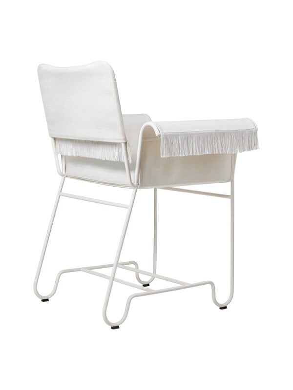 Patio chairs, Tropique chair with fringes, classic white - Leslie 06, White