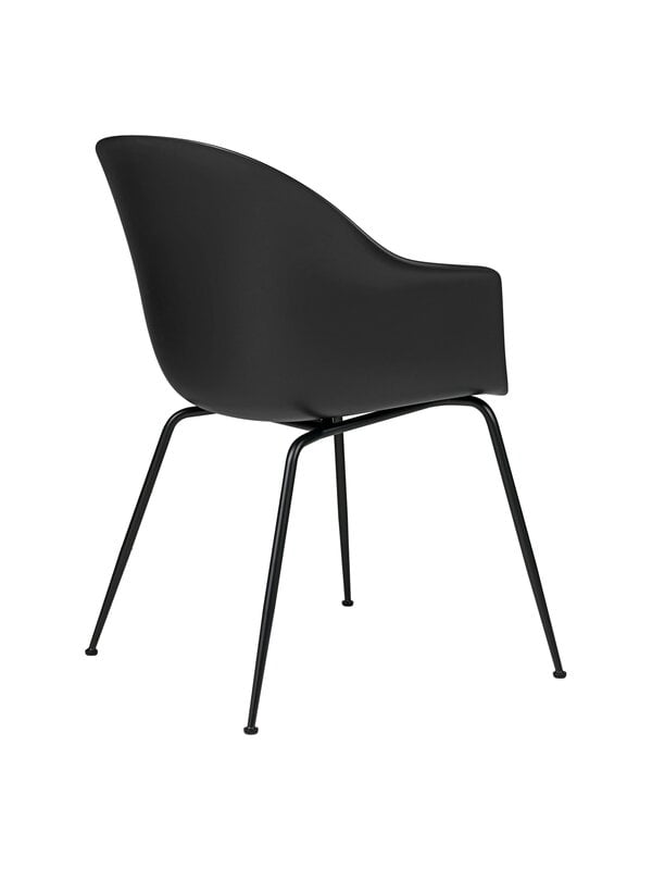 Dining chairs, Bat chair, conic matt black - black, Black