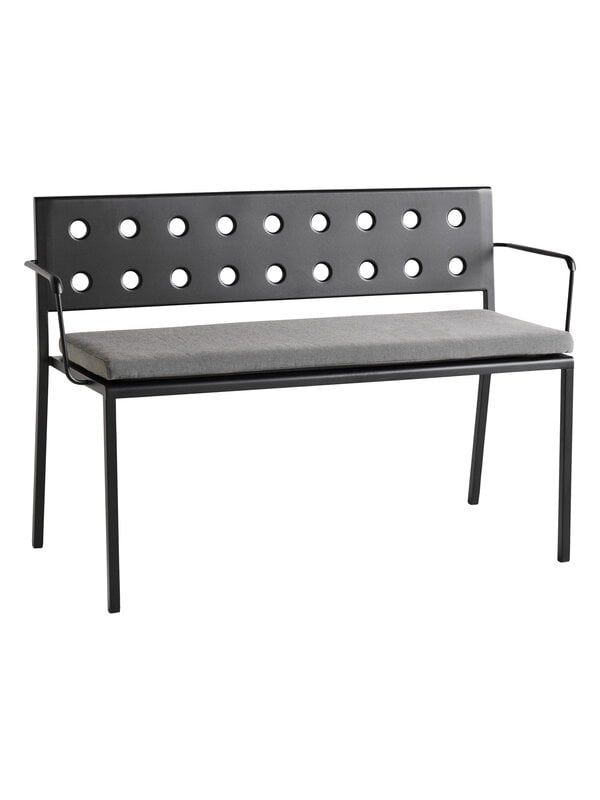 Outdoor benches, Balcony Dining bench w. armrest 114 x 52 cm, anthracite, Gray