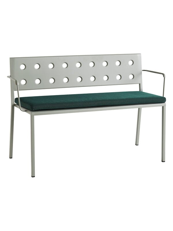 Outdoor benches, Balcony Dining bench w. armrest 114 x 52 cm, desert green, Green