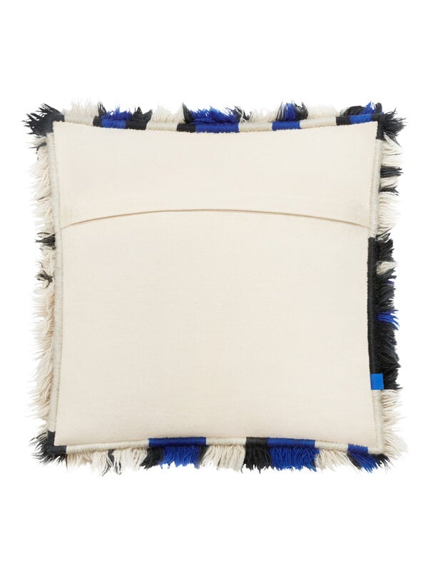 Cuscini d'arredo, Cuscino Monster, 50 x 50 cm, blu oltremare - bianco naturale, Blu