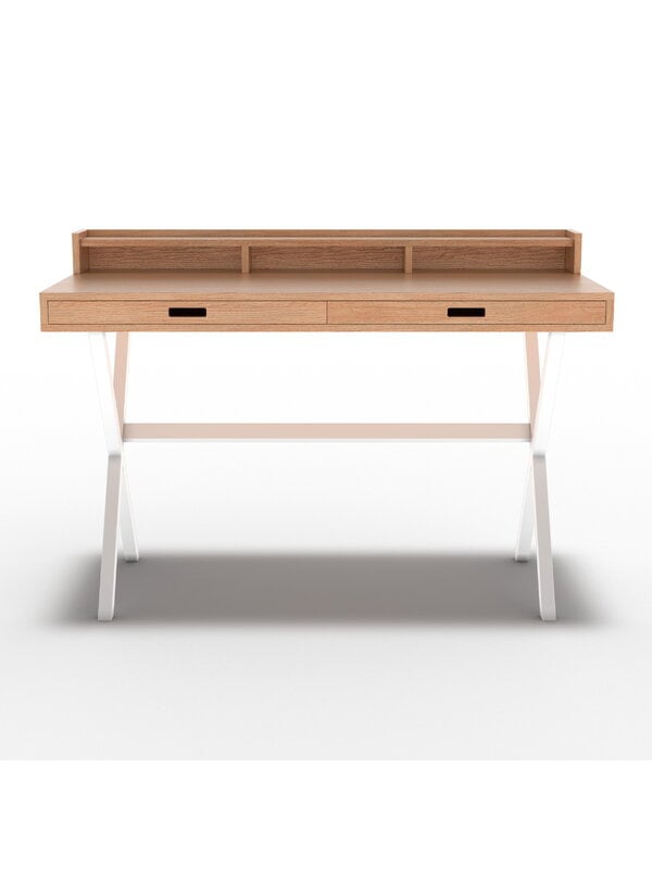 Office desks, Hyppolite desk, oak - white, Natural