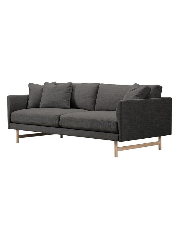 Sofas, Calmo sofa 95, 2-seater, lacquered oak - Sunniva 173, Gray