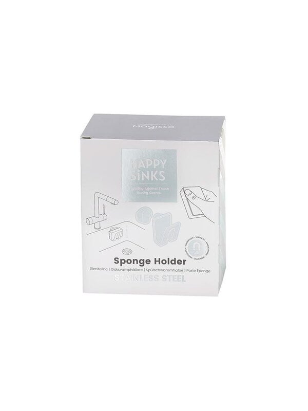 Cleaning products, Happy Sinks sponge holder, steel, Silver