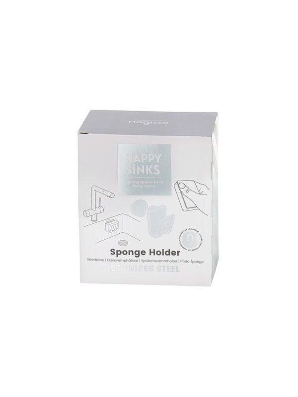 Prodotti per la pulizia, Porta spugne Happy Sinks, acciaio, Argento