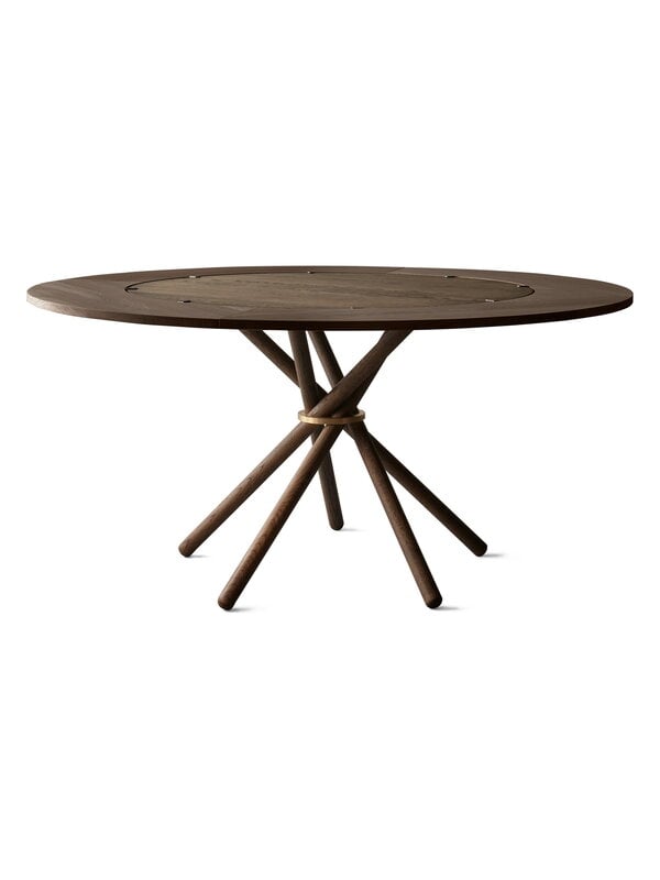 Ruokapöydät, Hector ruokapöydän jatkopala, 105 cm pöytään, tumma tammi, Harmaa