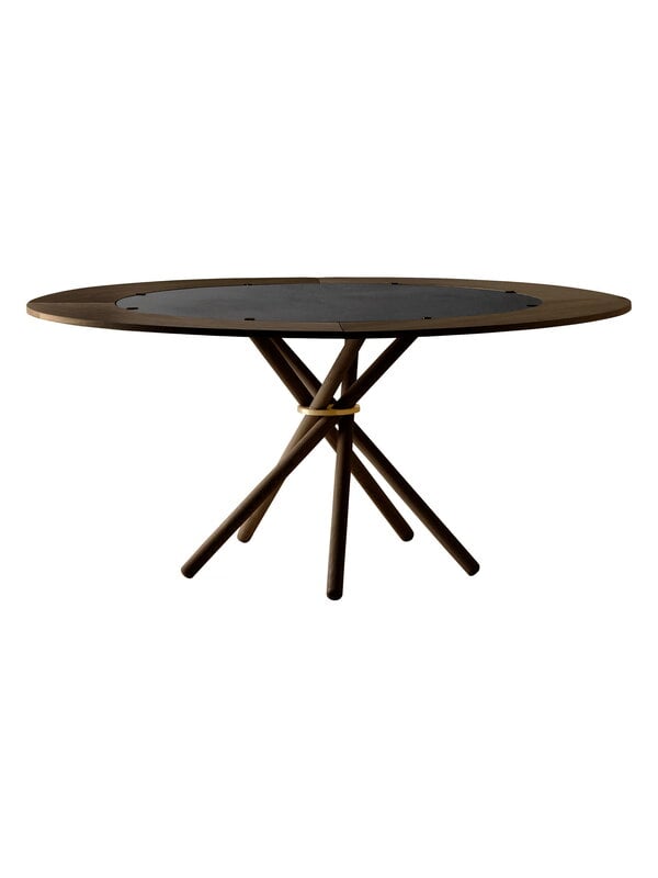 Ruokapöydät, Hector ruokapöydän jatkopala, 120 cm pöytään, tumma tammi, Harmaa