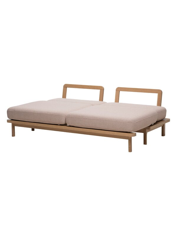 Sofas, Hetki sofa bed, oak base - nude Muru 464, Beige