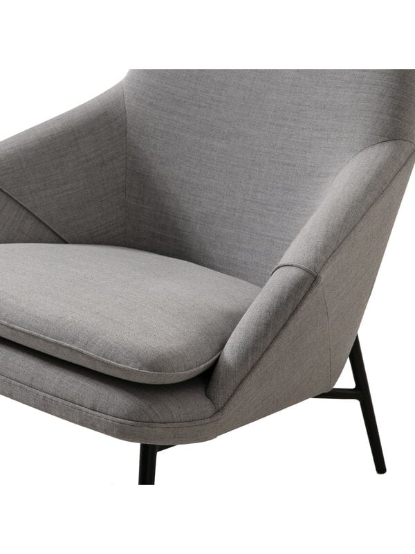 Armchairs & lounge chairs, Hug lounge chair, black - Remix 2 123 grey, Black