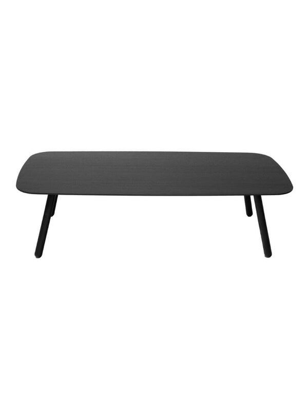 Tavoli da salotto, Tavolino Bondo Wood 120 cm, frassino tinto nero, Nero