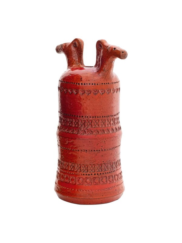 Vases, Horse heads vase, 36 cm, Venice red, Red