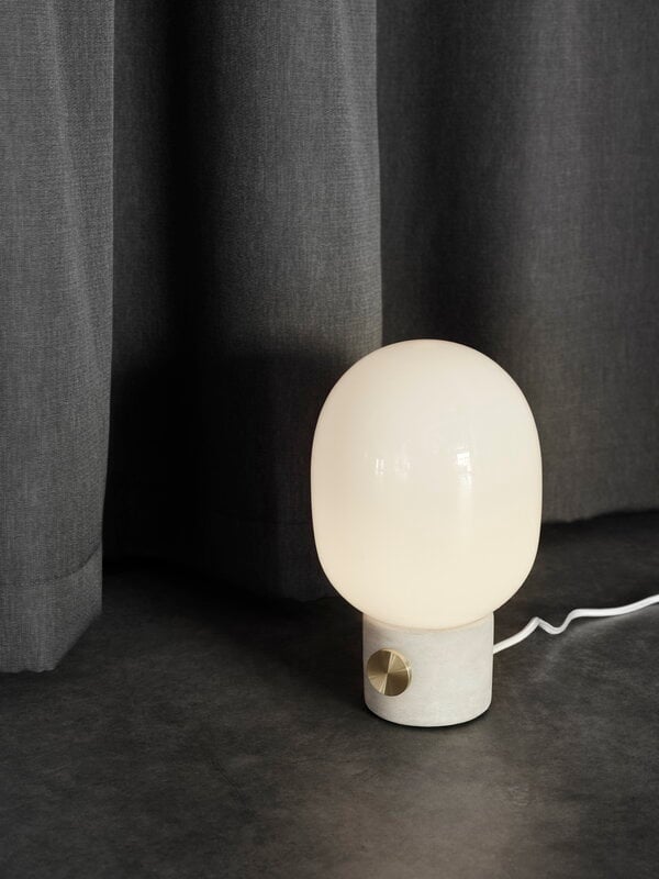 Illuminazione, Lampada da tavolo JWDA, alabaster white, Bianco