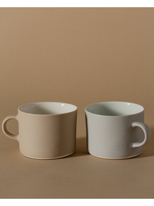 Tasses et mugs, Tasse Kahvi, modèle L, sable - blanc, Beige