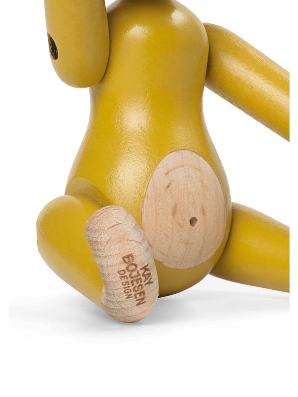 Statuette, Scimmia in legno, mini, giallo vintage
