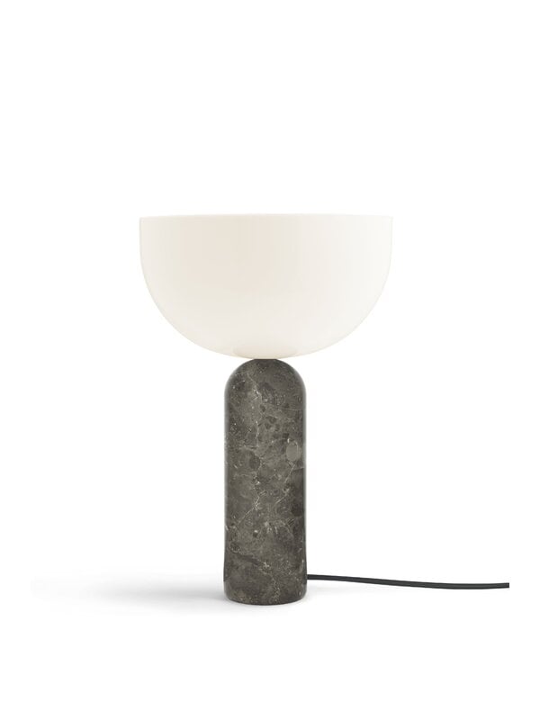 Illuminazione, Lampada da tavolo Kizu, grande, marmo grigio, Grigio