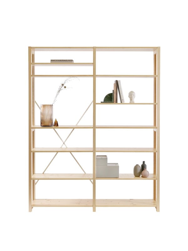 Librerie, Scaffale aperto Classic, doppio, naturale, Naturale