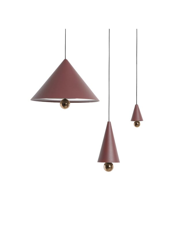 Lampade a sospensione, Lampada a sospensione Cherry LED, mini XS, rosso marrone, Marrone