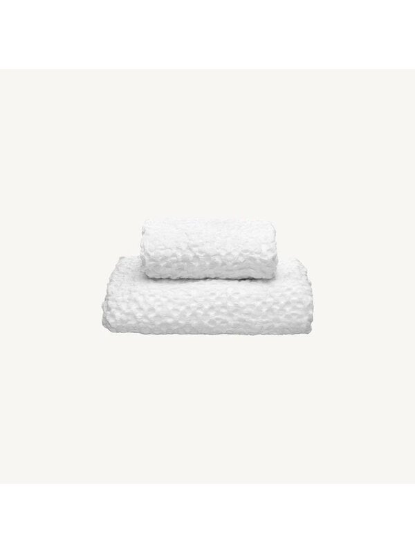 Hand towels & washcloths, Li linen waffle towel, 50 x 70 cm, white, White