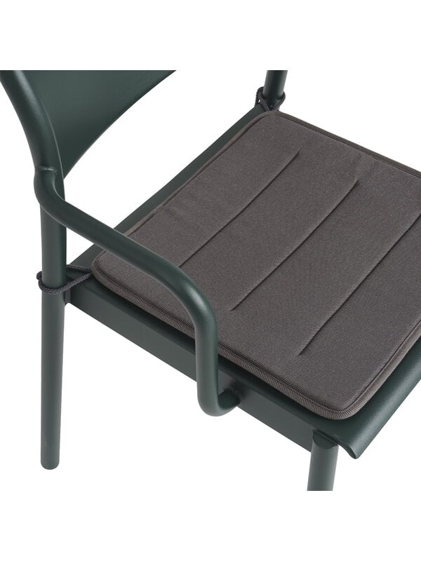 Cushions & throws, Linear Steel chair seat pad, dark grey, Gray