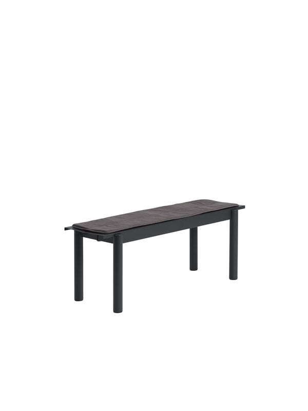 Cushions & throws, Linear Steel bench seat pad, 110 cm, dark grey, Gray