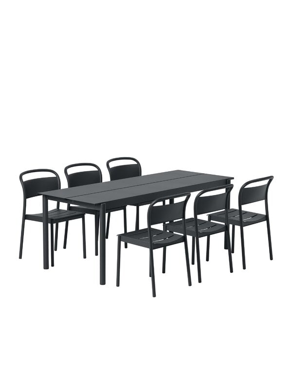 Terassituolit, Linear Steel tuoli, musta, Musta