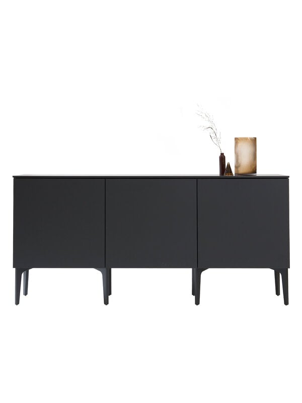 Sideboards & dressers, Fuuga sideboard, 192 cm, three doors, black, Black