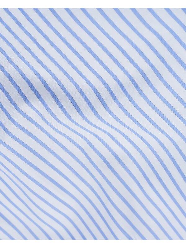 Pillowcases, Wall Street Oxford pillowcase, striped white, Light blue