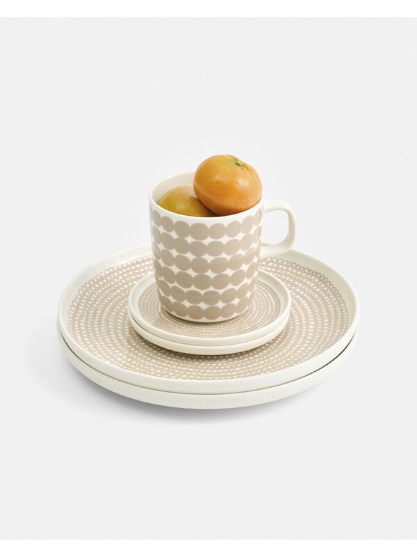 Cups & mugs, Oiva - Räsymatto mug, 4 dl, white - beige, White
