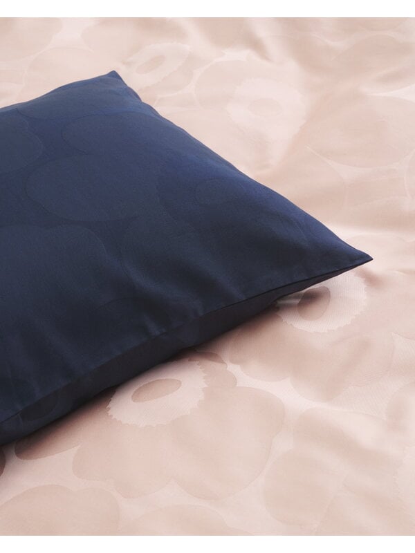 Pillowcases, Unikko pillowcase, 50 x 60 cm, dark blue - blue, Blue