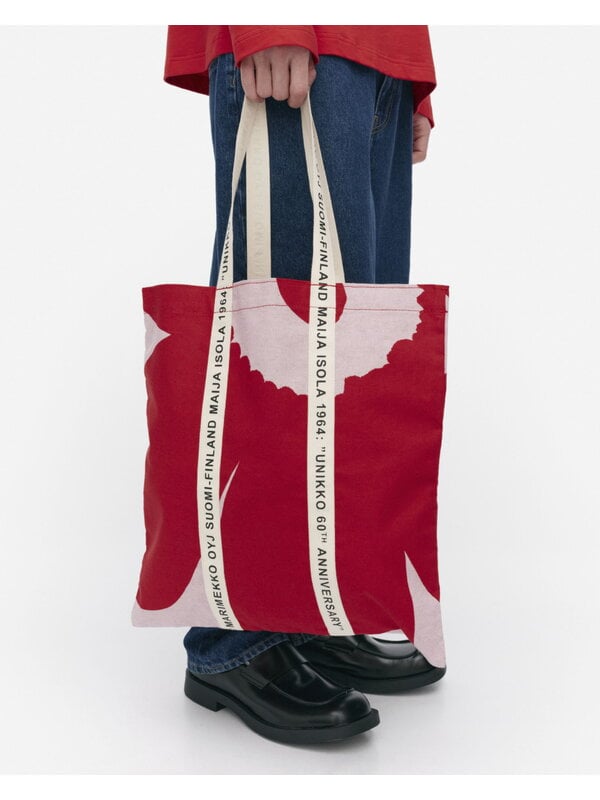 Bags, Carrier Midi Unikko bag, red - light pink, Red