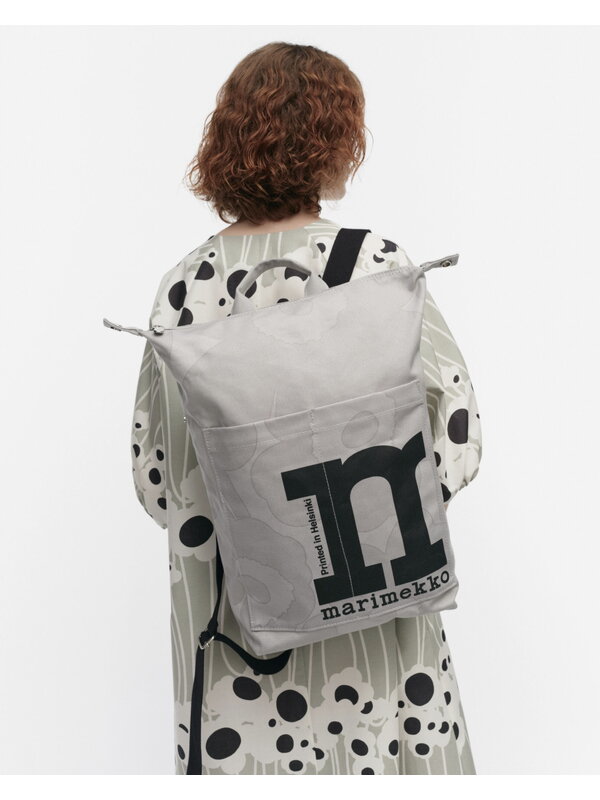 Bags, Mono Backpack Unikko, grey, Gray