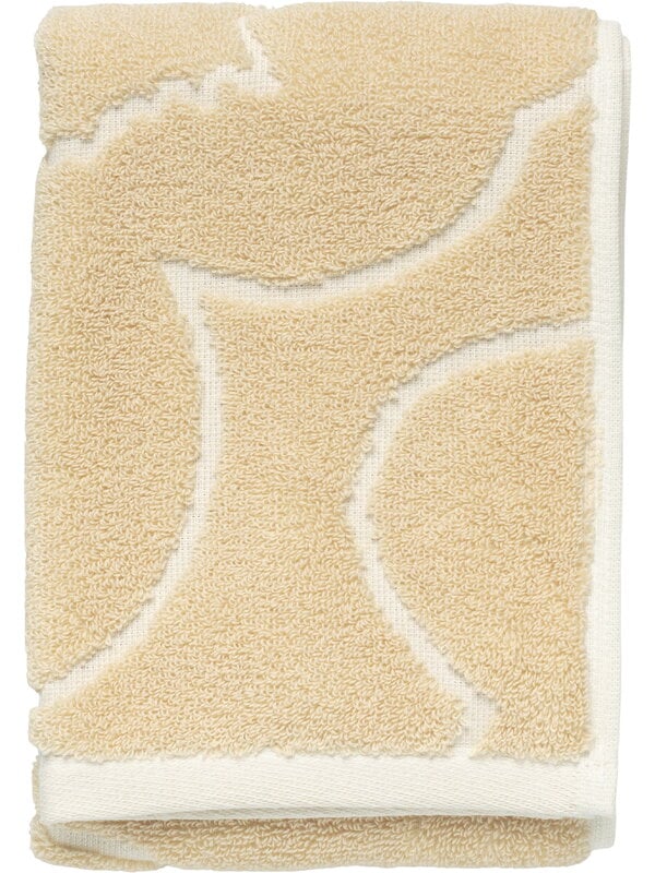 Asciugamani, Asciugamano ospite Piirto Unikko, 30 x 50 cm, paglia - bianco, Beige