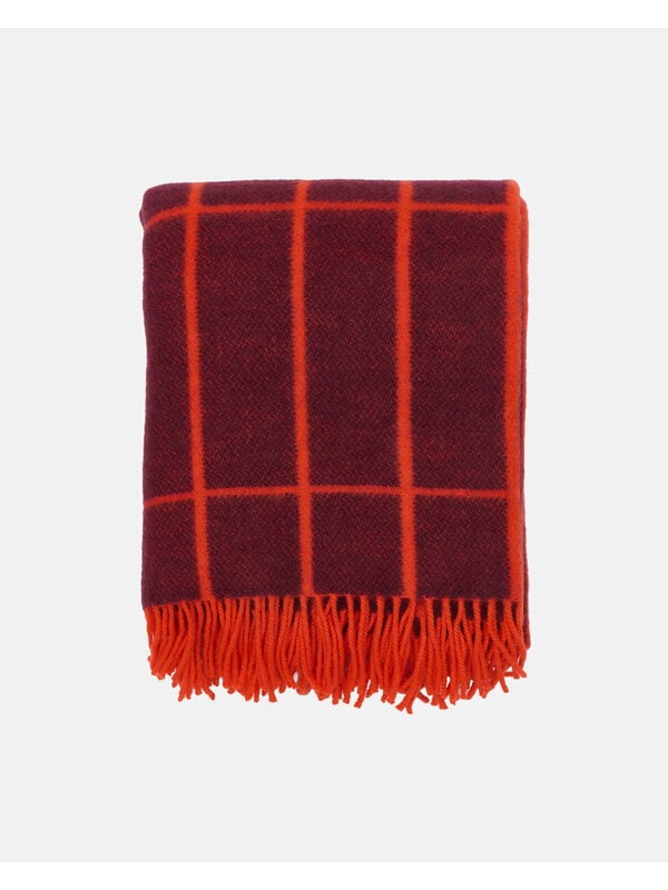 Marimekko Tiiliskivi cushion cover, 40 x 60 cm, plum - orange red
