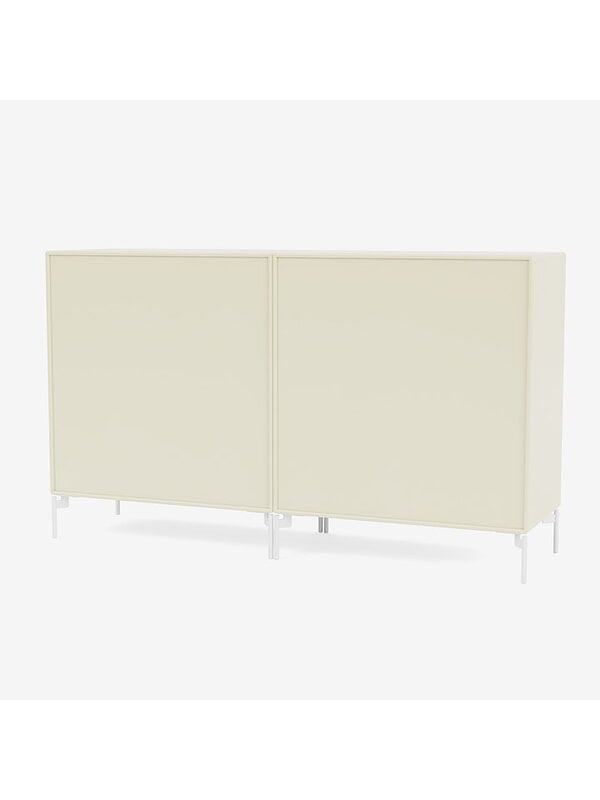 Cassettiere e credenze, Credenza Pair, gambe Snow - 150 Vanilla, Bianco