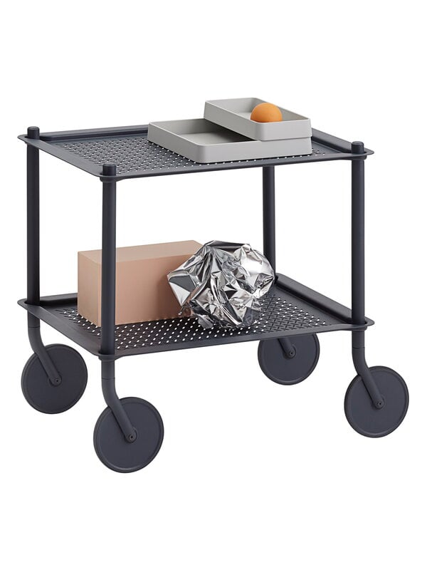 Kitchen carts & trolleys, Flow trolley, 2-layer, blue-grey, Gray