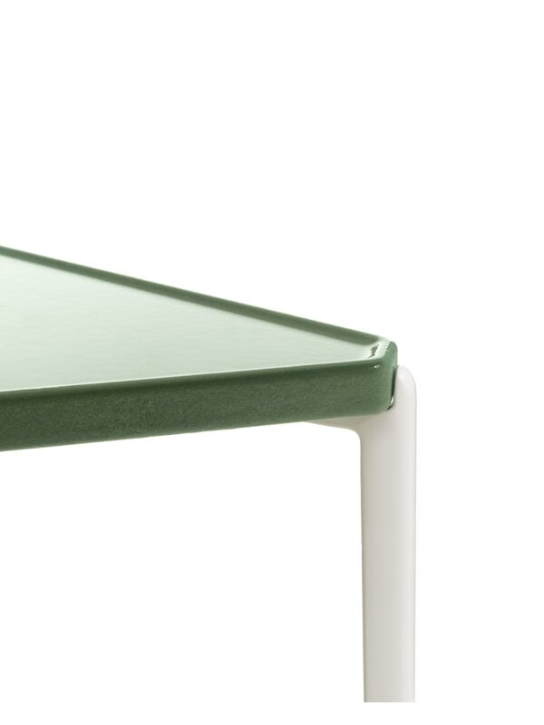 Tables basses, Table basse Tambour, 44 cm, blanc - vert, Blanc