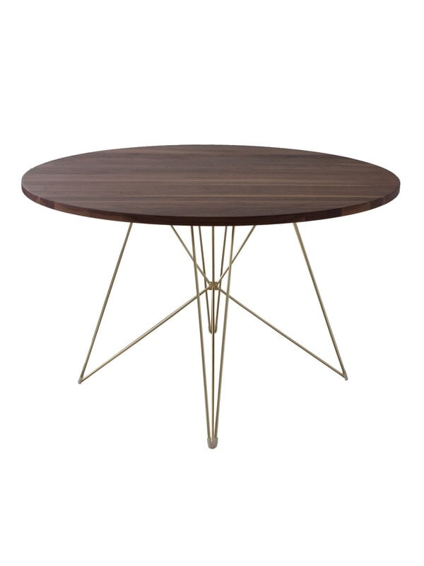 Ruokapöydät, XZ3 pöytä, 120 cm, kulta - pähkinä, Ruskea