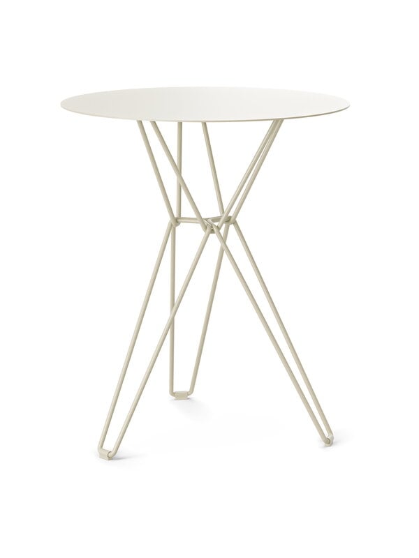 Patio tables, Tio table, 60 cm, high, ivory, White